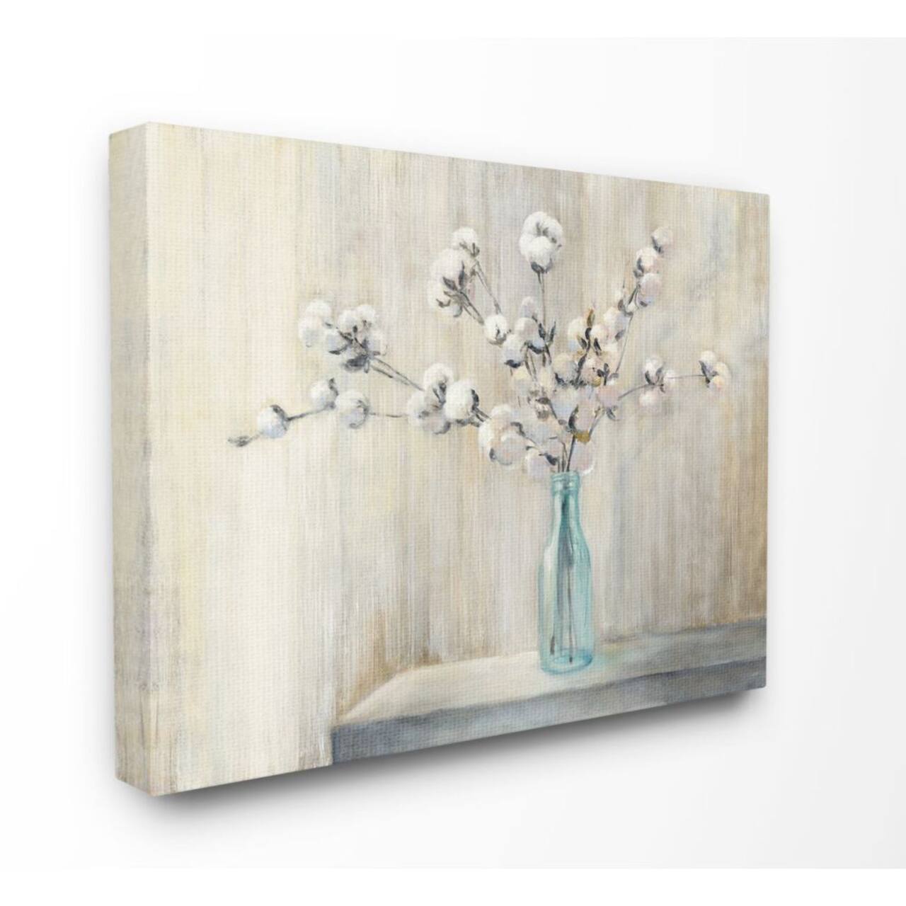 Stupell Industries Beautiful Cotton Flower Canvas Wall Art
